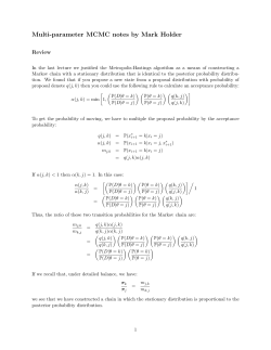 Multi-parameter MCMC notes by Mark Holder