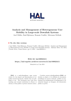 Analysis and Management of Heterogeneous User Mobility in Large