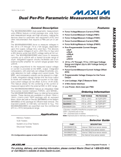 MAX9949/MAX9950 Dual Per-Pin Parametric Measurement Units