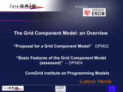 The Grid Component Model - Sophia
