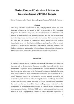 Market, Firm, and Project-level Effects on the