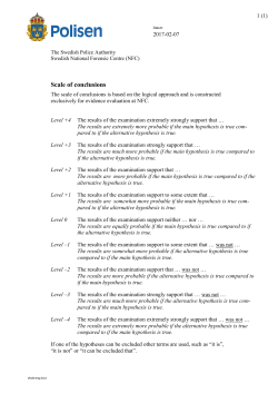 Scale of conclusions