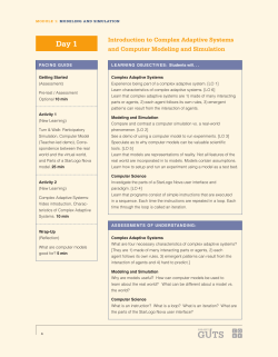 Introduction to Complex Adaptive Systems and Computer Modeling