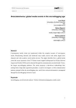 #rescatemineros: global media events in the microblogging age