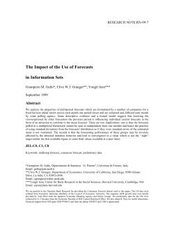 The Impact of the Use of Forecasts in Information Sets