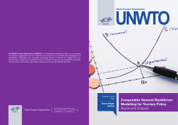 Computable General Equilibrium Modelling for Tourism Policy