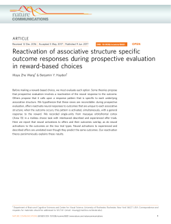 Reactivation of associative structure specific outcome
