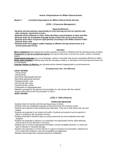 Article 15Expectations for WilberClatonia School Section 1