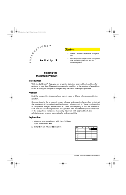 Exploring Math wth the CellSheet App - TI Education