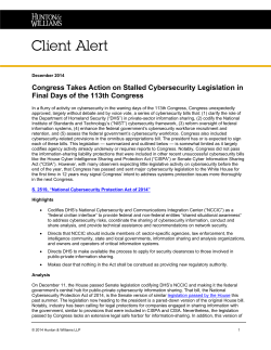 Congress Takes Action on Stalled Cybersecurity Legislation in Final