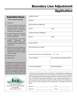 Boundary Line Adjustment