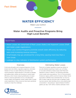 Water Loss Control Fact Sheet