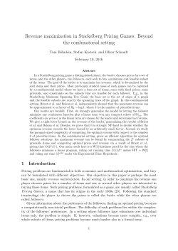 Revenue maximization in Stackelberg Pricing Games: Beyond the