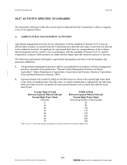 CHAPTER 10 LAND USE DISTRICTS AND STANDARDS