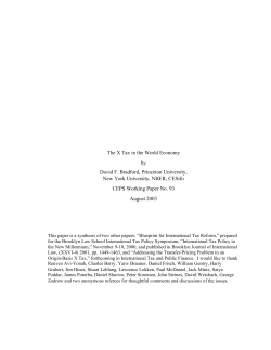 The X-Tax in the World Economy