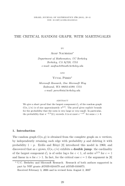 the critical random graph, with martingales
