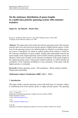 On the stationary distribution of queue lengths in a multi