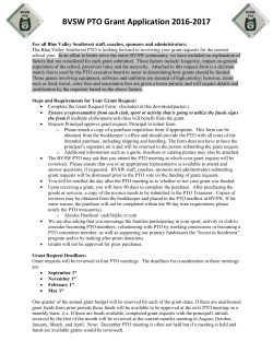 PTO Grant Application 2016-2017