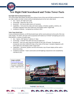 New Right Field Scoreboard and Twins Tower Facts