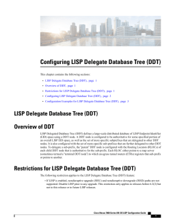 Configuring LISP Delegate Database Tree (DDT)