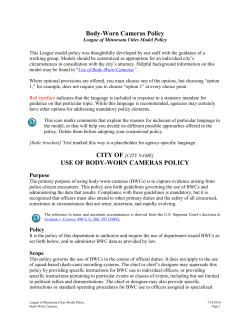 Body-Worn Cameras - League of Minnesota Cities