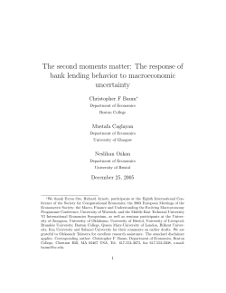 The response of bank lending behavior to macroeconomic uncertainty