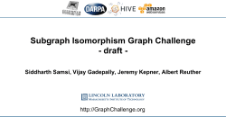 Subgraph Isomorphism Graph Challenge - draft -