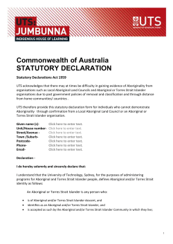 Statutory Declarations Act 1959 - University of Technology Sydney
