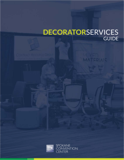 Decorator/Contractor Guide - Spokane Convention Center