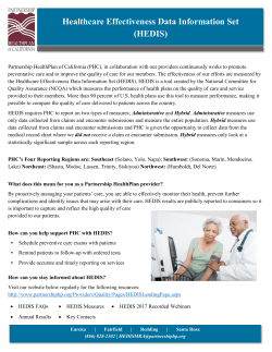 Healthcare Effectiveness Data Information Set (HEDIS)