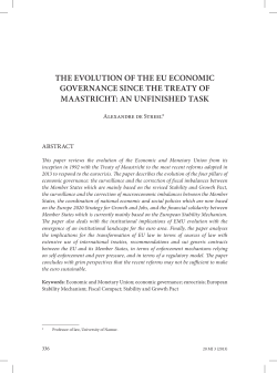 The evoluTion of The eu economic Governance since The TreaTy of