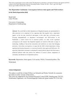 The Deportation Continuum: Convergences between state