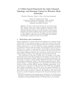 A Utility-based Framework for Joint Channel, Topology, and Routing