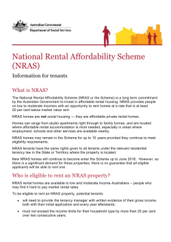 Information for tenants - Department of Social Services