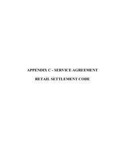 appendix c - service agreement - OEB