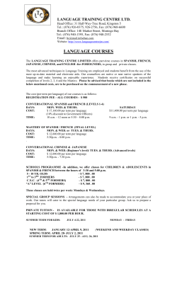 language courses - Language Training Centre