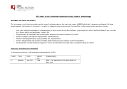 Palestine Governance Survey Research Methodology