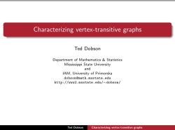 Characterizing vertex-transitive graphs