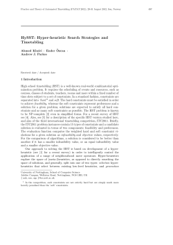 HySST: Hyper-heuristic Search Strategies and Timetabling