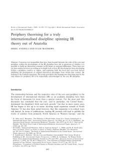 spinning IR theory out of Anatolia