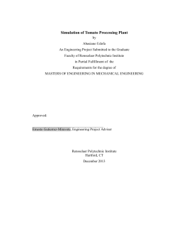 Simulation of Tomato Processing Plant - Ewp.rpi.edu