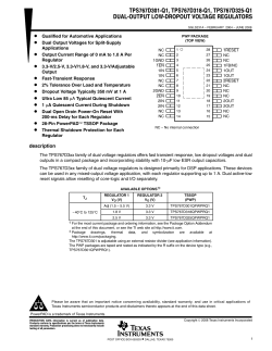 Dual-Output Low-Dropout Voltage Regulators