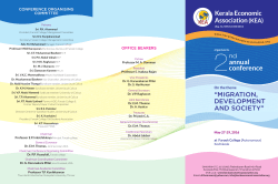 KEA Brochure 2016 - Kerala Economic Association