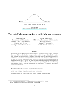 The cutoff phenomenon for ergodic Markov processes