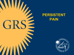 Persistent_Pain - Geriatrics Care Online