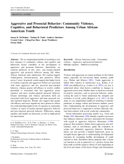 Aggressive and Prosocial Behavior: Community