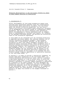 Measuring relationships in the log-linear probability model by some