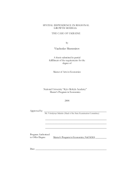 Thesis - Kyiv School of Economics