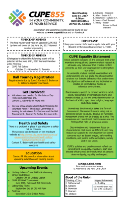 Health and Safety Upcoming Events Education
