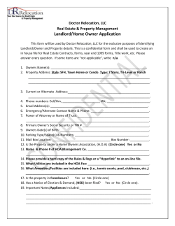 Home Owner Application